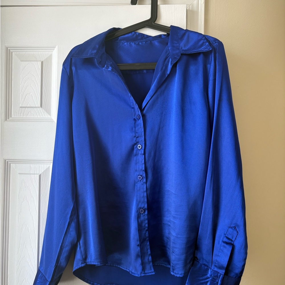 Elegant Blue Women's Top